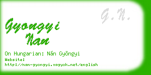 gyongyi nan business card