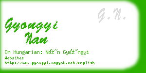 gyongyi nan business card